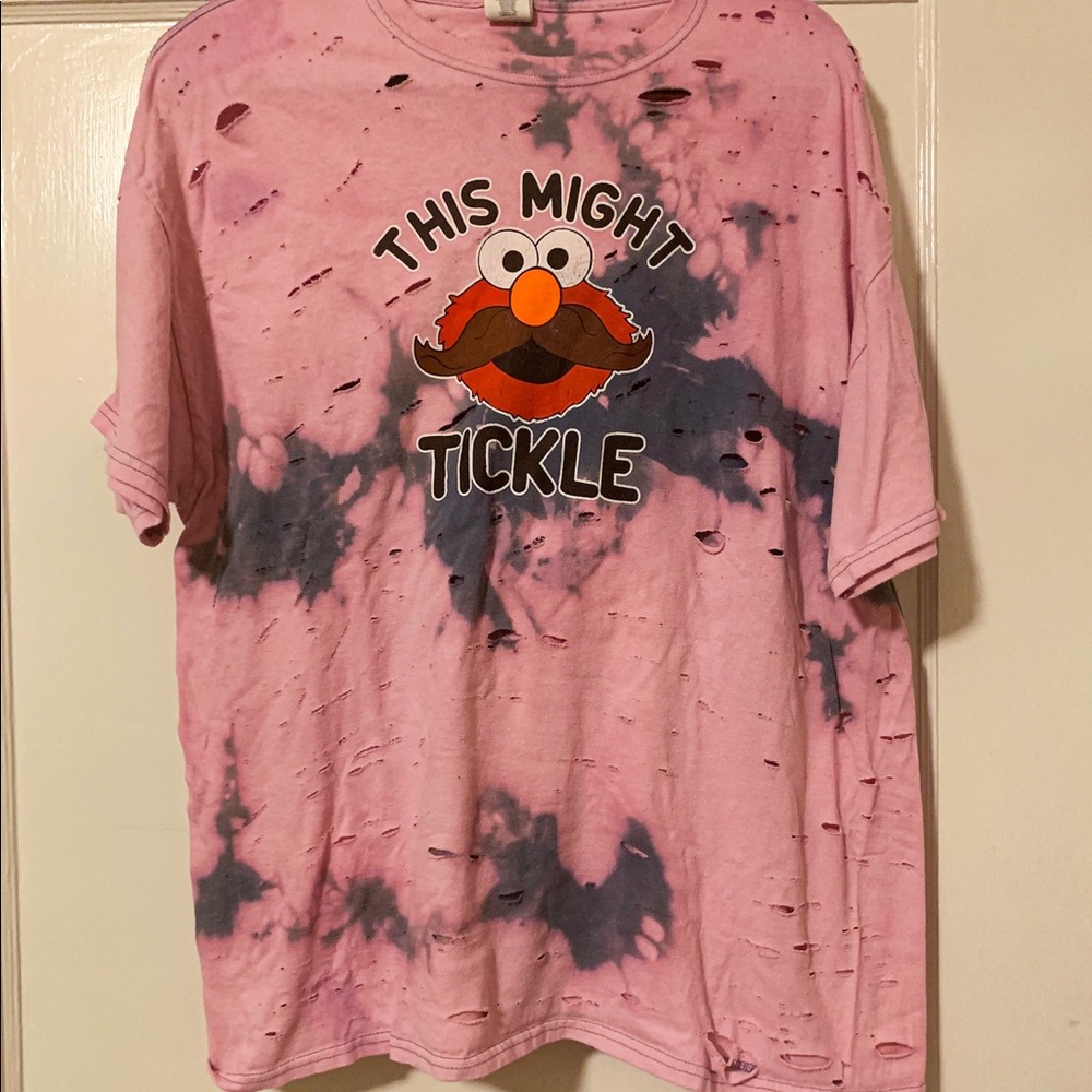 Reimagined distresses graphic tee